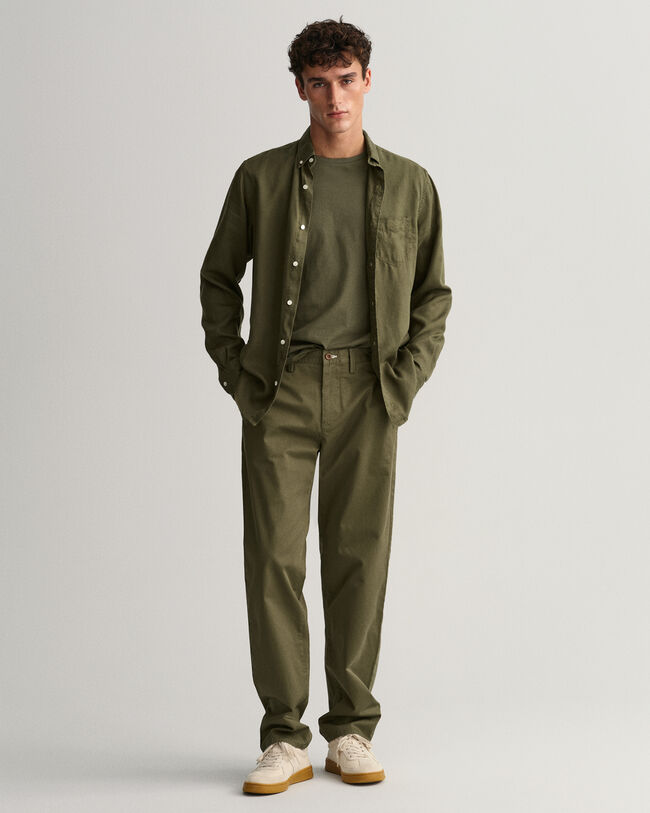 Regular fit ‑mitoitettu valmiina v&auml;rj&auml;tty lyosellipaita