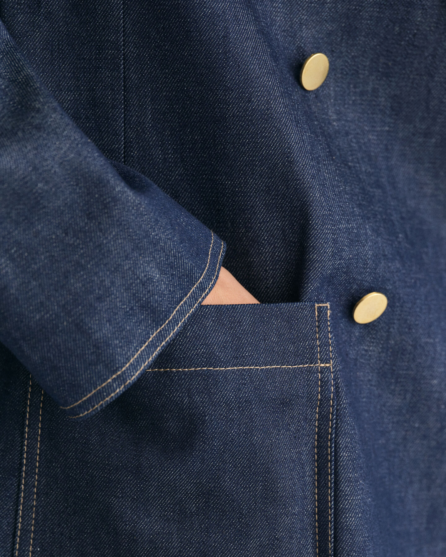 Regular fit ‑mitoitettu denimkankainen Club Blazer