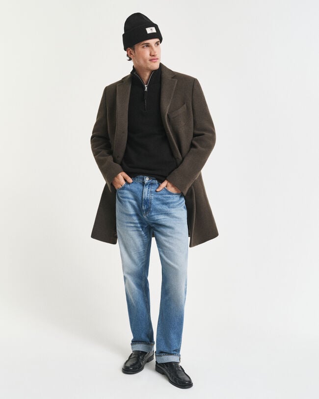 Ohut lampaanvillaneule, vetoketjukaulus