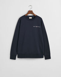 Py&ouml;re&auml;ll&auml; p&auml;&auml;ntiell&auml; ja painatuksella varustettu collegepaita