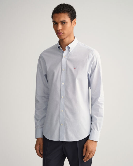 Slim fit ‑mitoitettu paita broadcloth-kankaasta