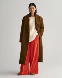 Oversized&nbsp;fit ‑mitoitettu palmikkoneule, py&ouml;re&auml; p&auml;&auml;ntie