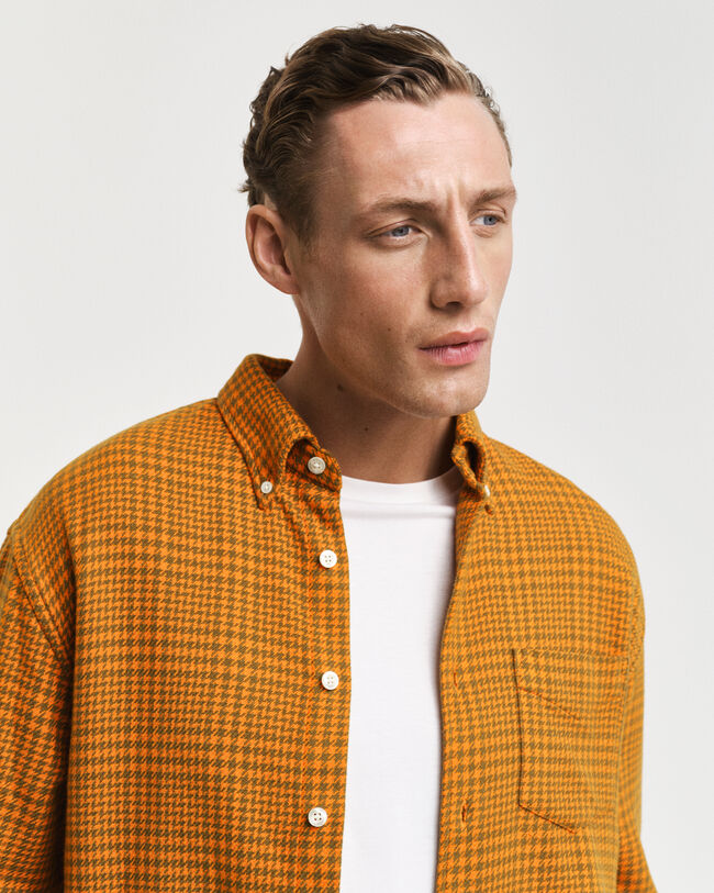 Relaxed&nbsp;fit ‑mitoitettu kukonaskelkuvioinen paita