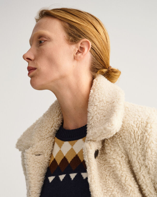 Teddykankainen takki