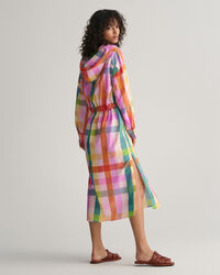 Ruudullinen puuvilla-silkkimekko