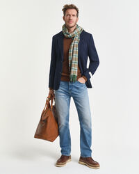 Kaksisävyinen villa-puuvillasekoitteinen jerseybleiseri