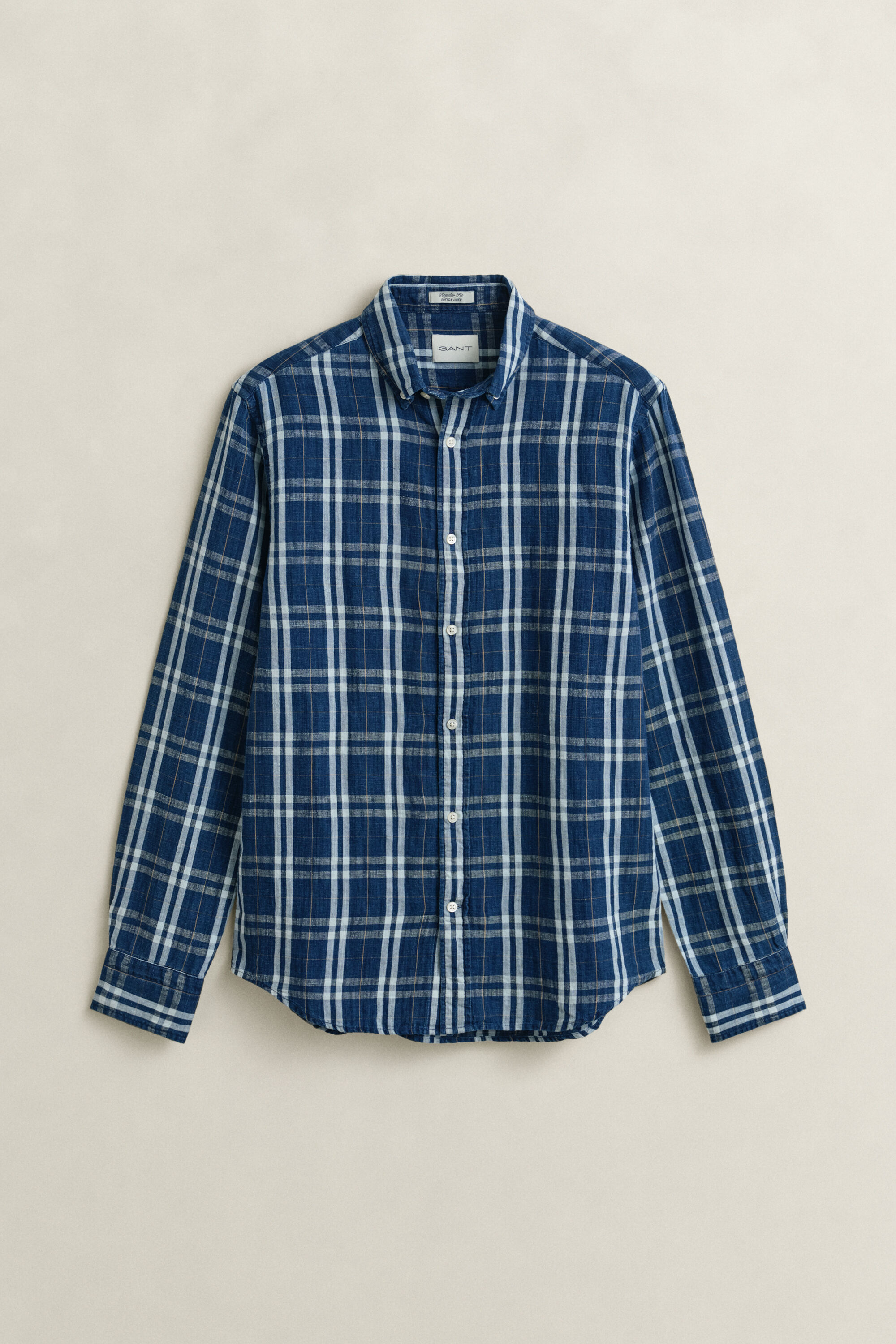 Puuvilla-pellavainen ruutupaita