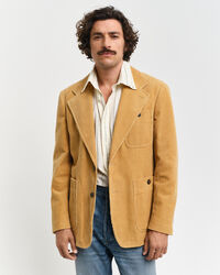 Regular fit ‑mitoitettu vakosamettibleiseri