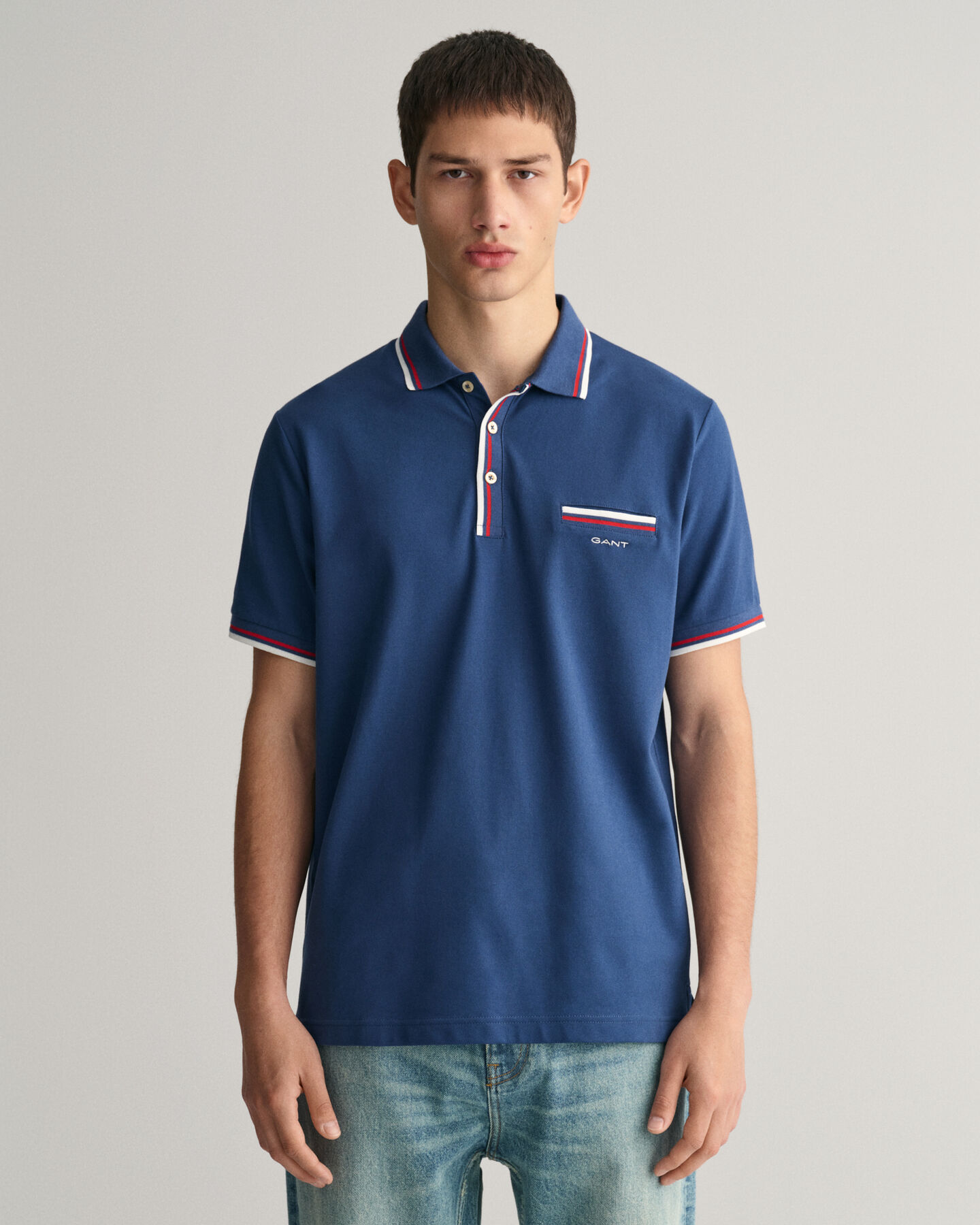 2-Color Tipped Piqu&eacute; Polo Shirt