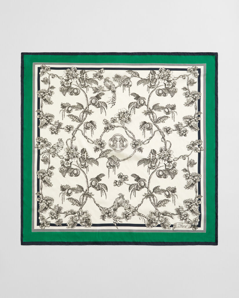 Puukuvioinen silkkihuivi