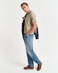 Lyhythihainen Sunfaded-pikeeneulepusero