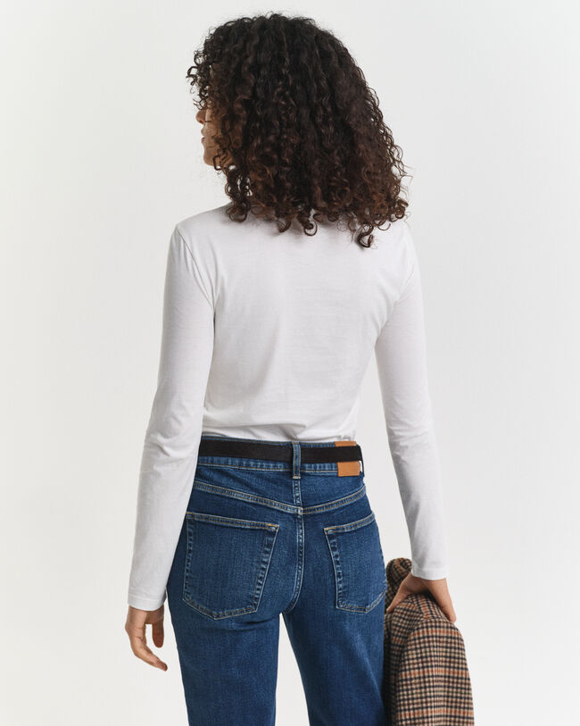 Kevyt pitkähihainen puuvilla-t-paita