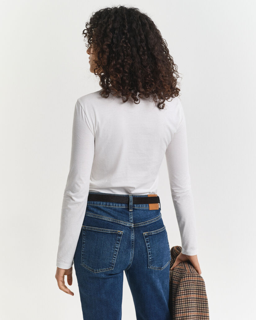 Kevyt pitkähihainen puuvilla-t-paita