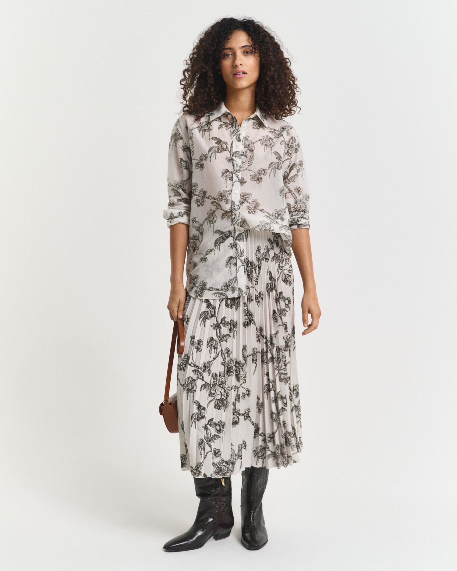 Midimittainen puukuvioinen vekkihame