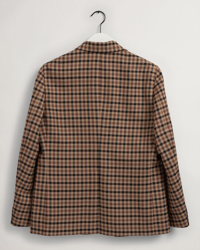 Regular fit ‑mitoitettu ruudullinen bleiseri