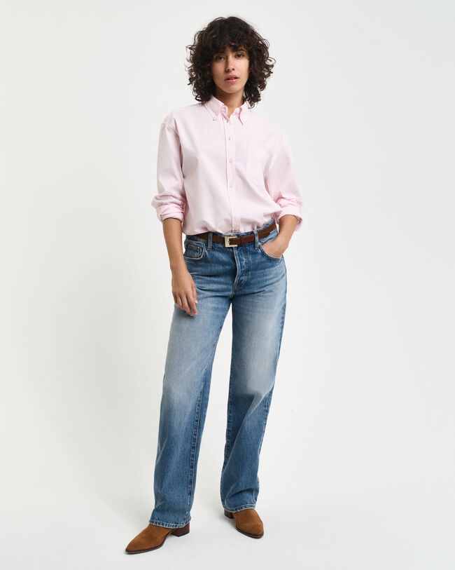 Relaxed fit ‑mitoitettu Luxury-oxford-paita