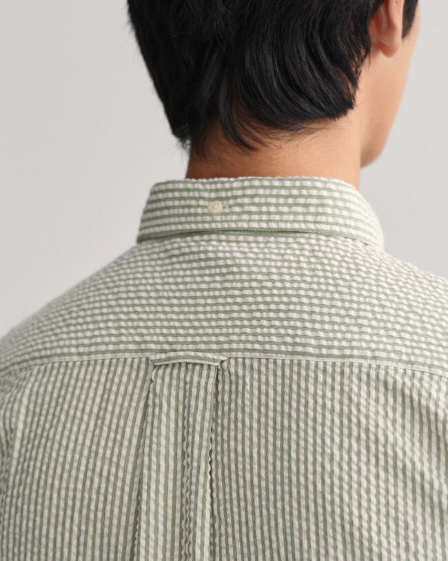 Regular fit ‑mitoitettu seersucker-paita