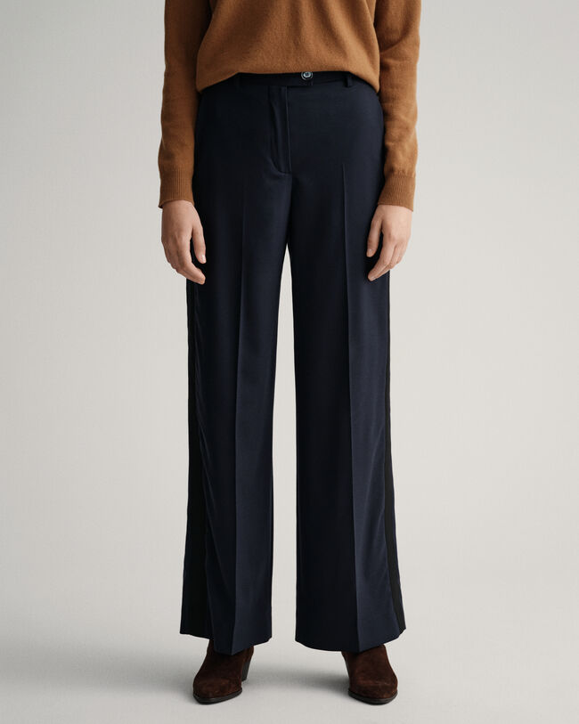 Korkeavyötäröiset smokkihousut