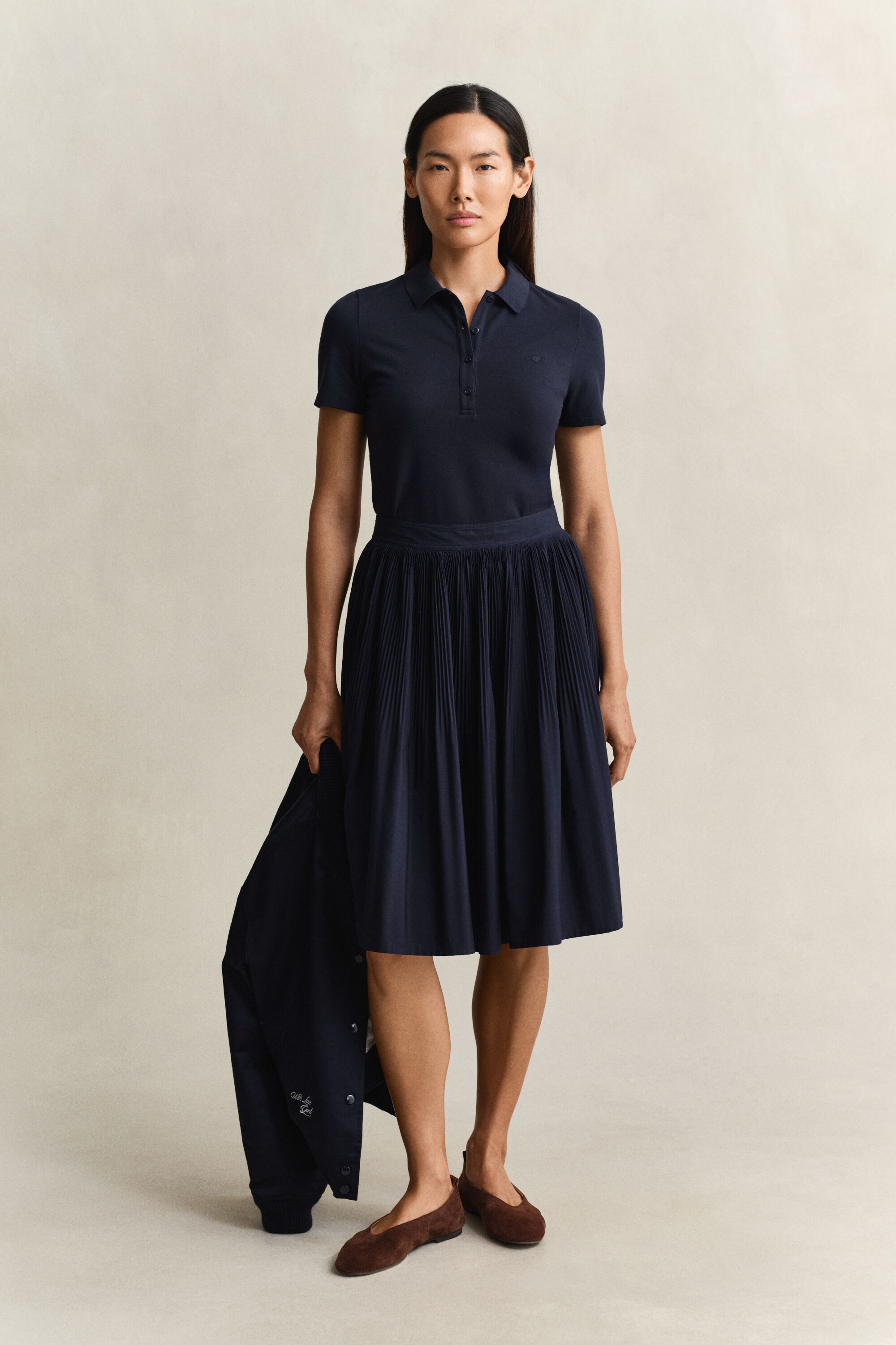 Slim fit ‑mitoitettu pikeepaita