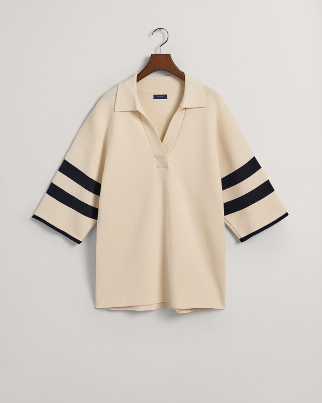 Raidallinen lyhythihainen Heavy Rugger ‑neule