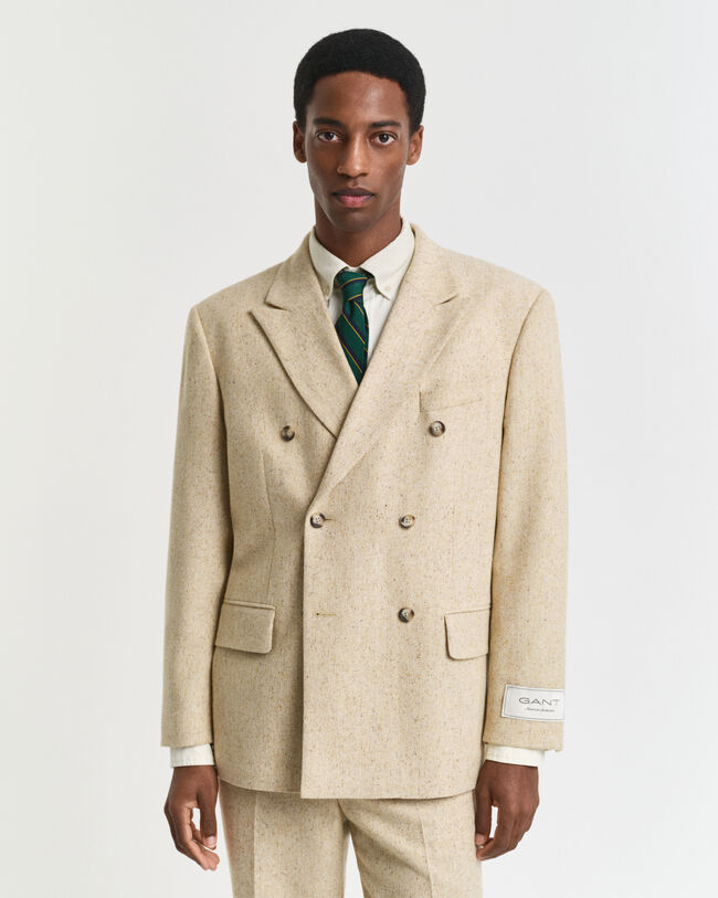 Relaxed fit ‑mitoitettu kalanruotokuvioinen puvuntakki