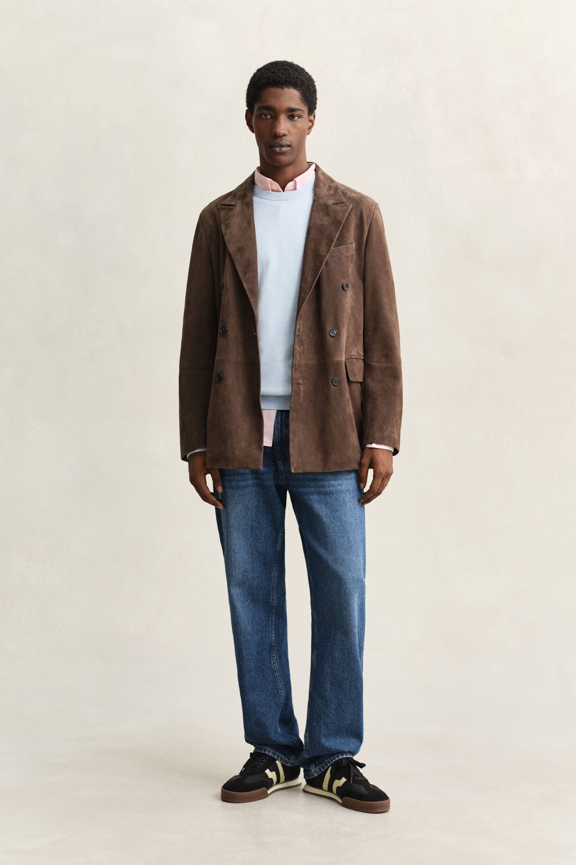 Puuvillaneulepusero, pyöreä pääntie