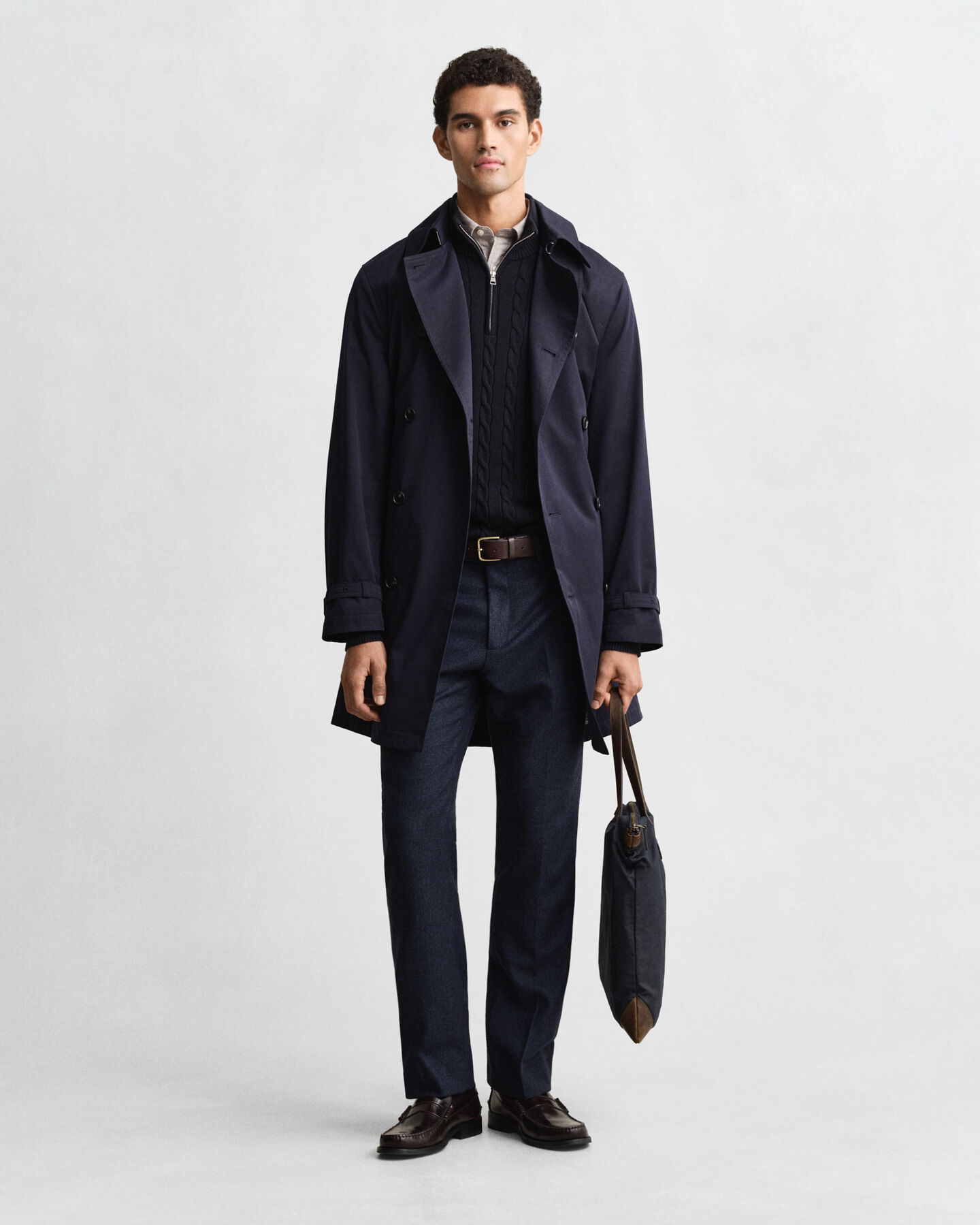 Puuvillasekoitteinen trenssitakki