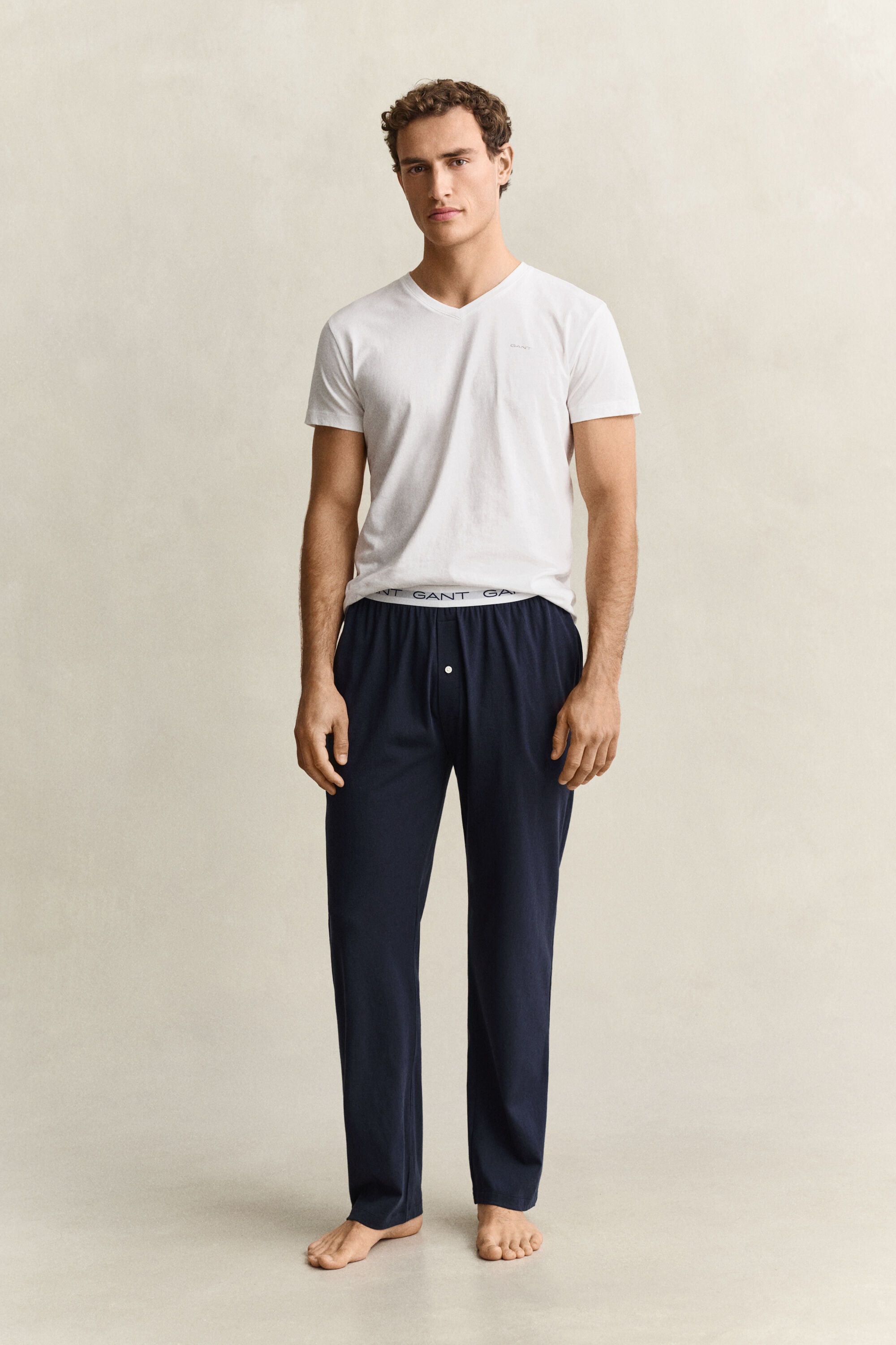 Pyjamahousut jerseyneulosta