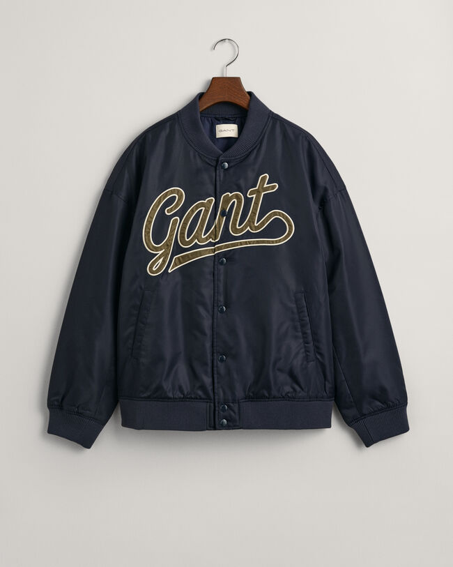 Teens-malliston Script Graphic Varsity Jacket ‑takki