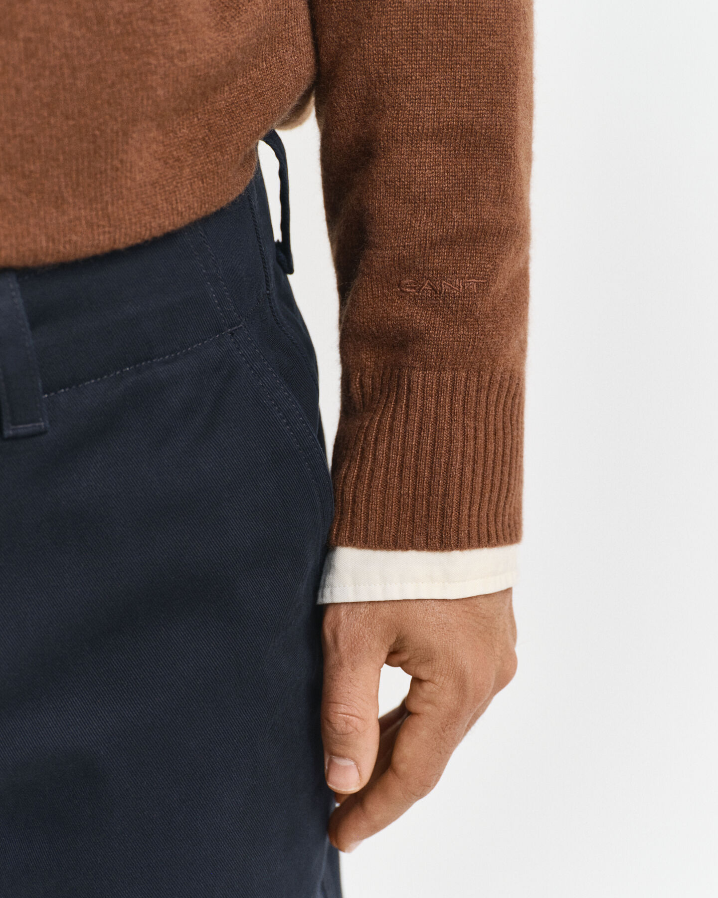 Kašmirvillainen neulepusero, pyöreä pääntie