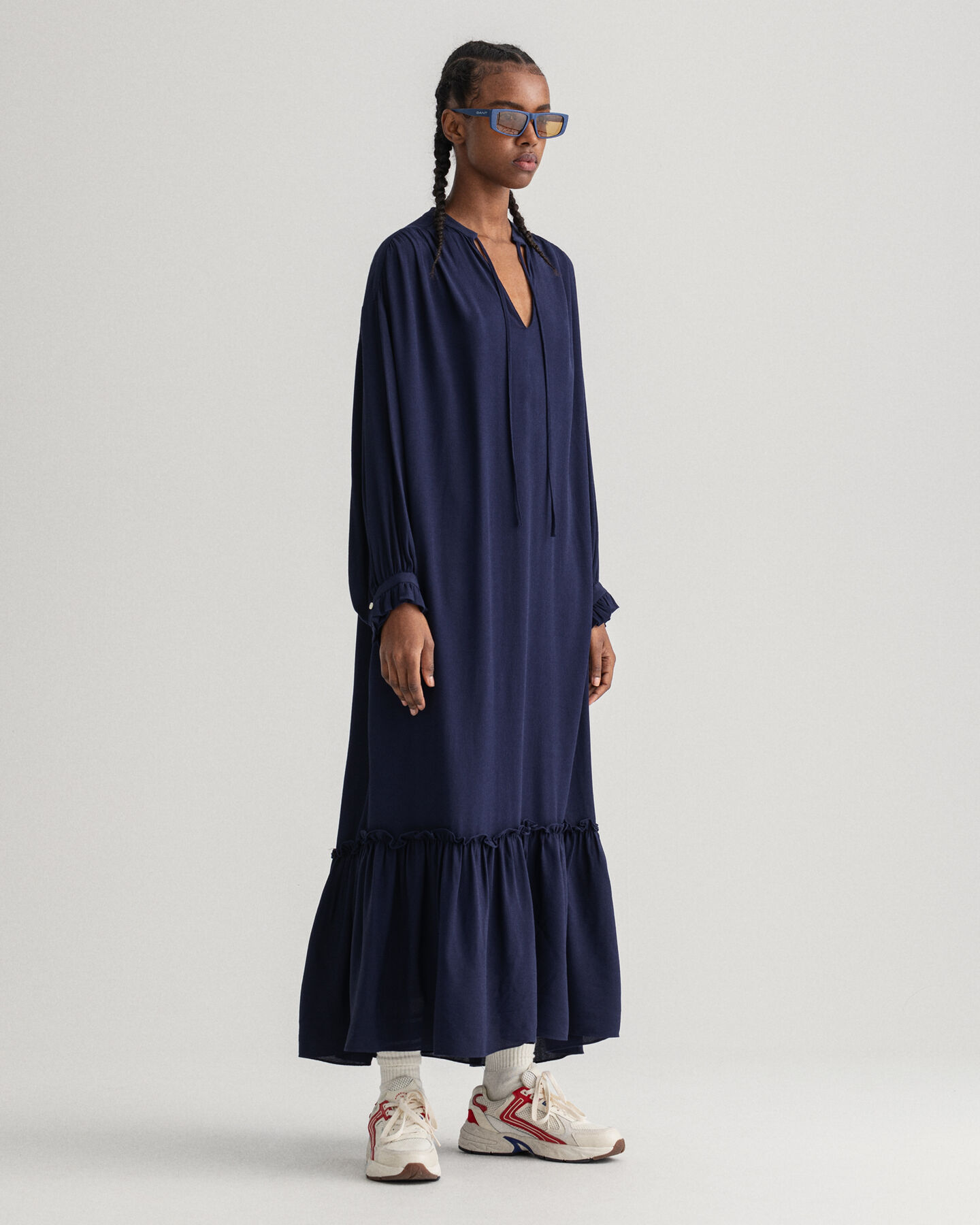 Pään yli sujautettava Wrinkle-mekko