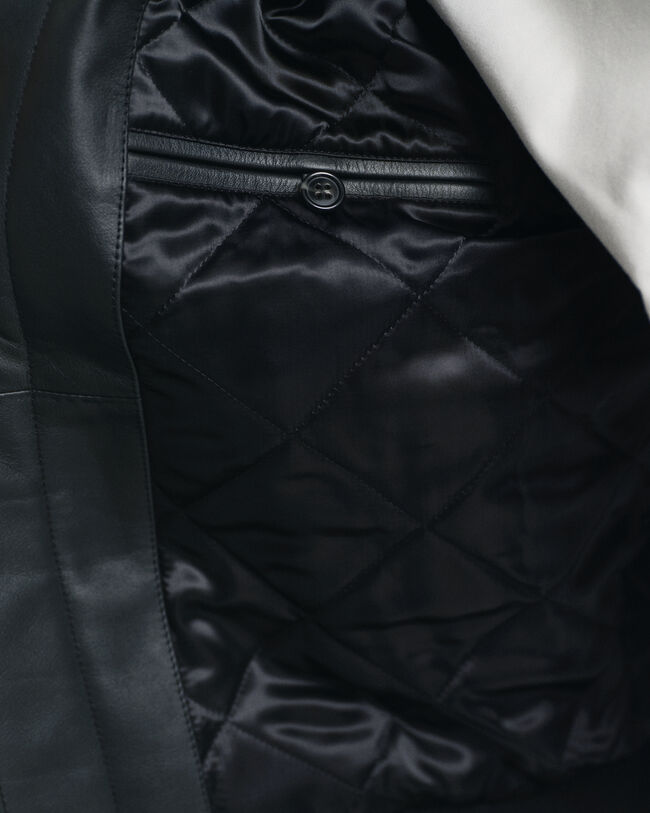 Nahkainen GANT Varsity Jacket ‑takki