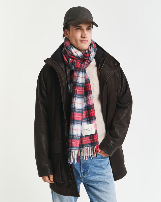 Skottiruudullinen kašmirsekoitehuivi