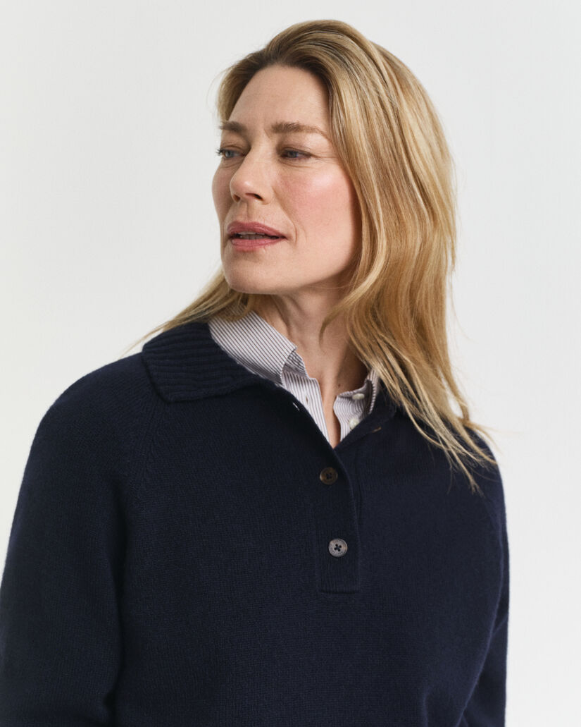 Villa-kašmirsekoitteinen Rugger-neulepusero