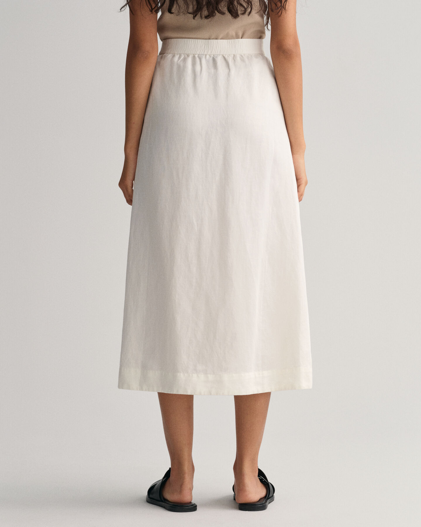 Midi-hame pellava-viskoosisekoitetta