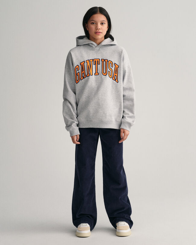 Teen Girls ‑malliston leve&auml;lahkeiset vakosamettihousut