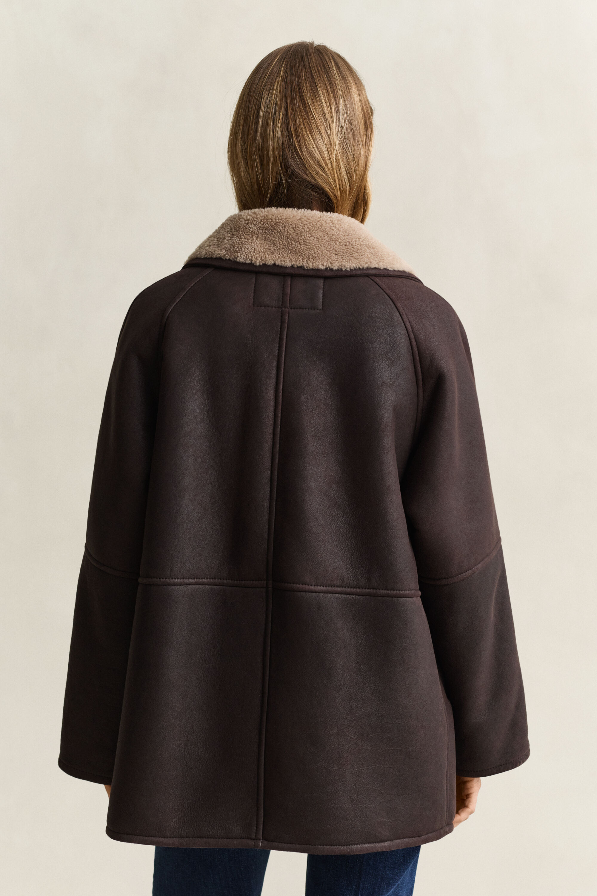 Shearling-takki