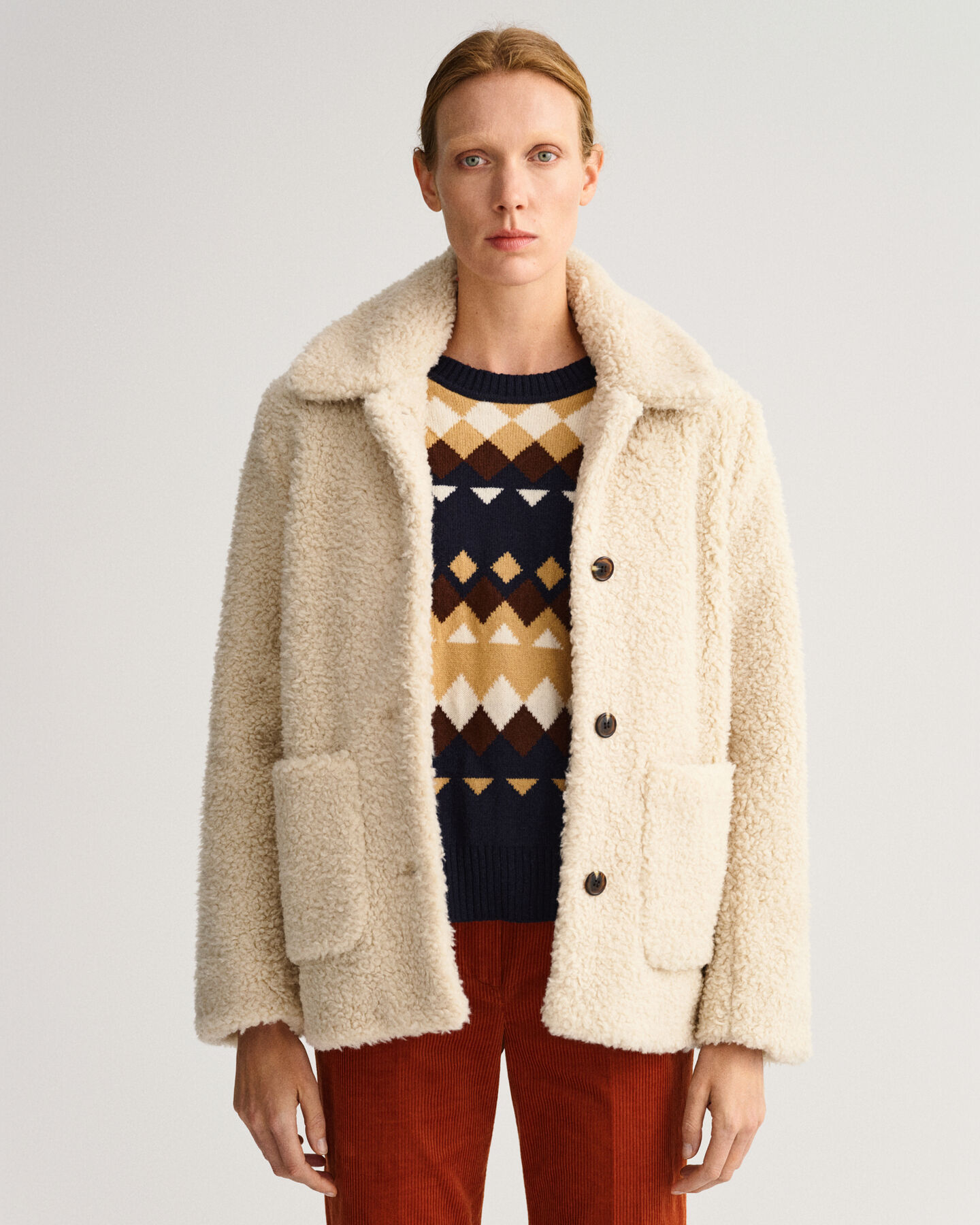 Teddykankainen takki