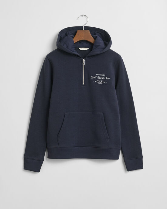 Teen Girls ‑malliston Sports Club ‑huppari, vetoketjullinen pääntie