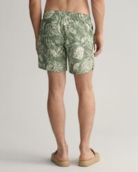 Classic&nbsp;fit ‑mitoitetut uimashortsit trooppisella lehtiprinttikuosilla