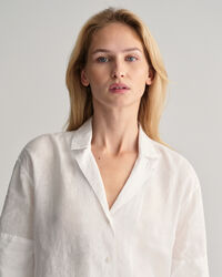 Relaxed fit ‑mitoitettu lyhythihainen pellavapaita