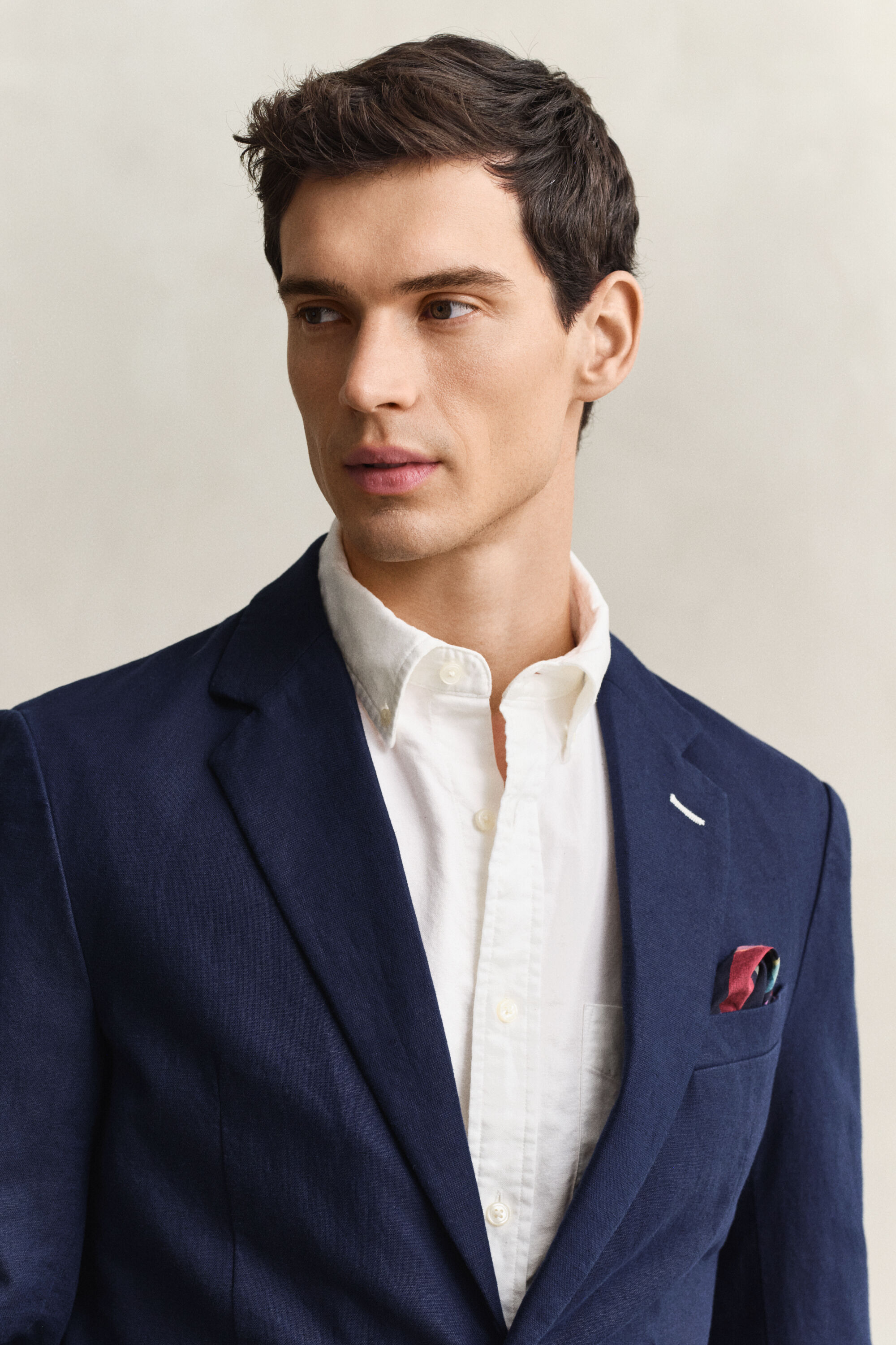 Kohokuvioitu puvuntakki puuvillasekoitetta