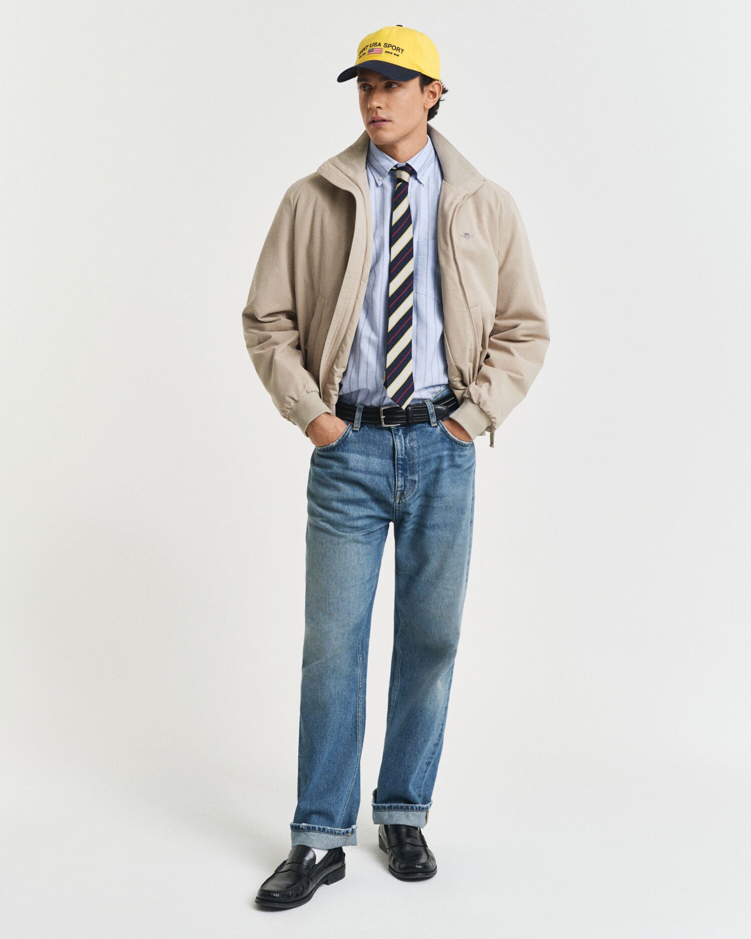 Regular fit ‑mitoitettu raidallinen klassinen oxford-paita