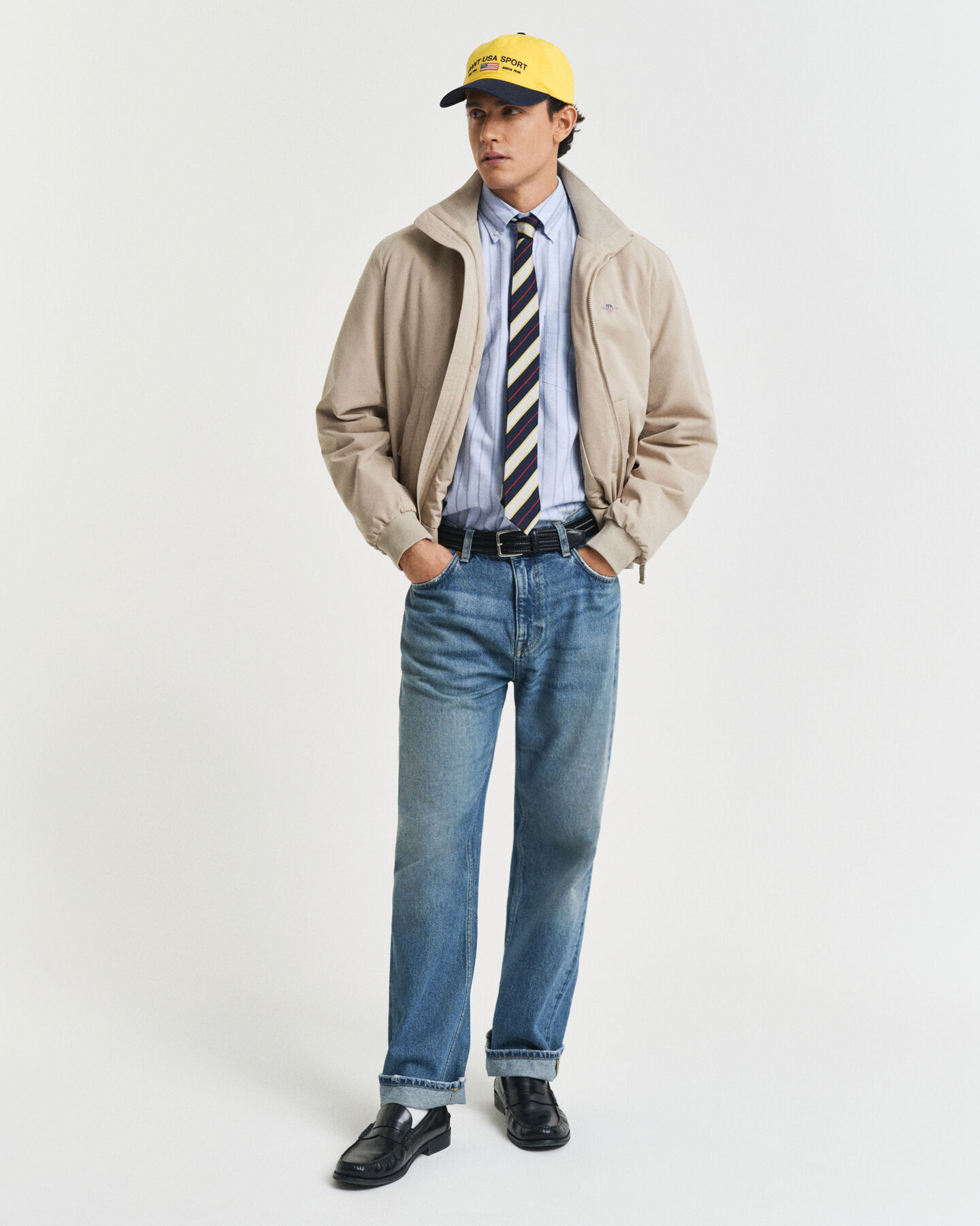 Regular fit ‑mitoitettu raidallinen klassinen oxford-paita