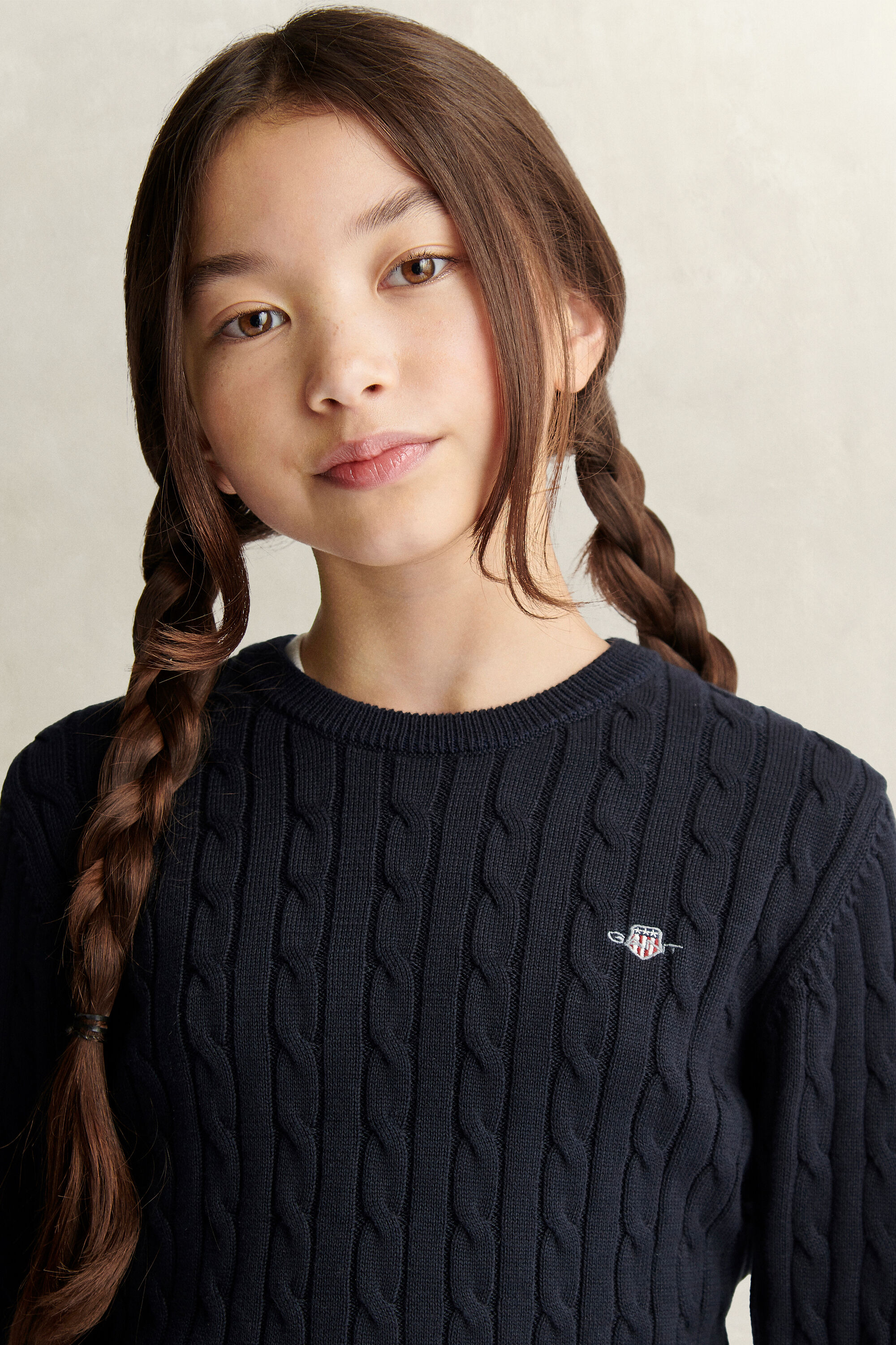 Teen Girls ‑malliston palmikkoneulepusero