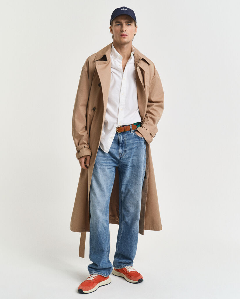 Slim fit ‑mitoitettu klassinen oxford-paita