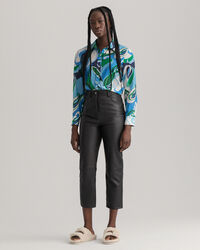 Regular fit ‑mitoitettu paisley-kuvioitu puuvilla-silkkipaita