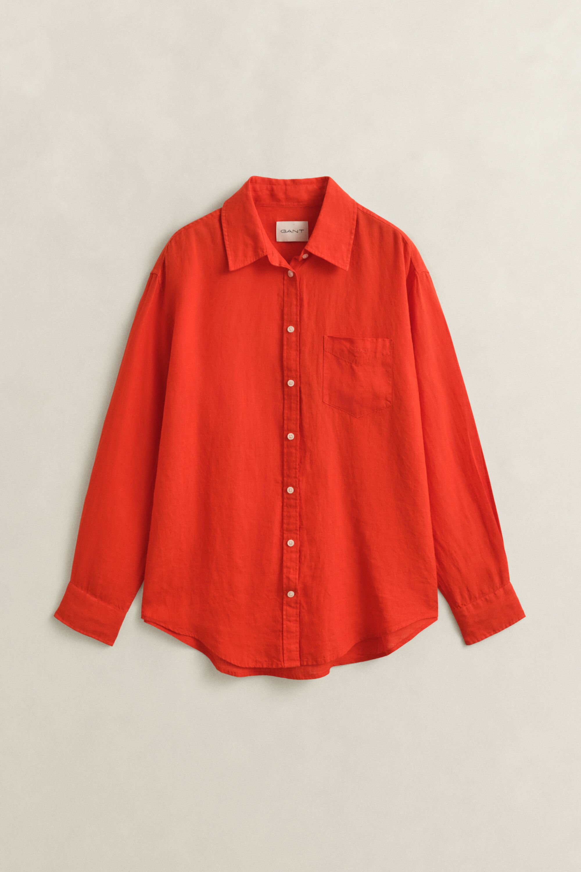 Relaxed fit ‑mitoitettu pellavapaita