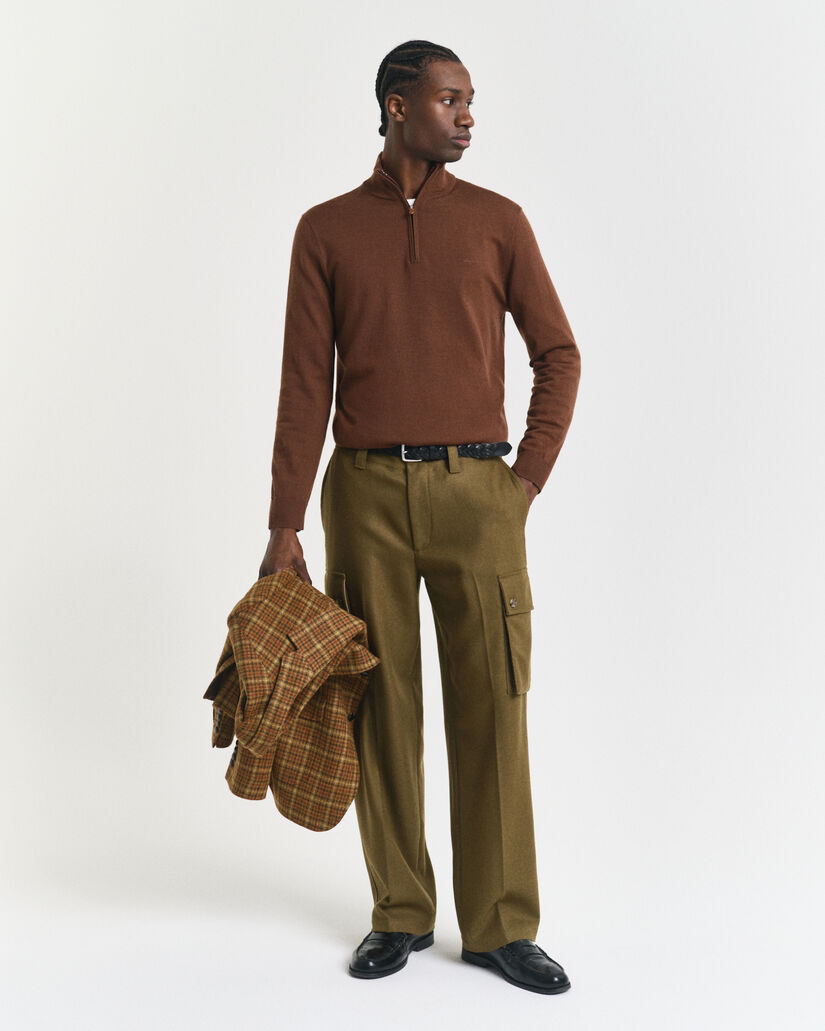 Ohut merinovillaneule, vetoketjukaulus