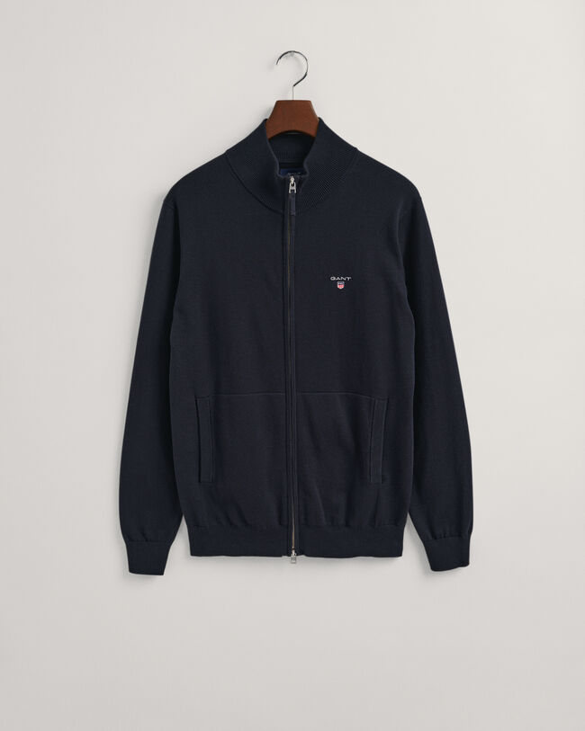 Classic-puuvillaneuletakki vetoketjulla